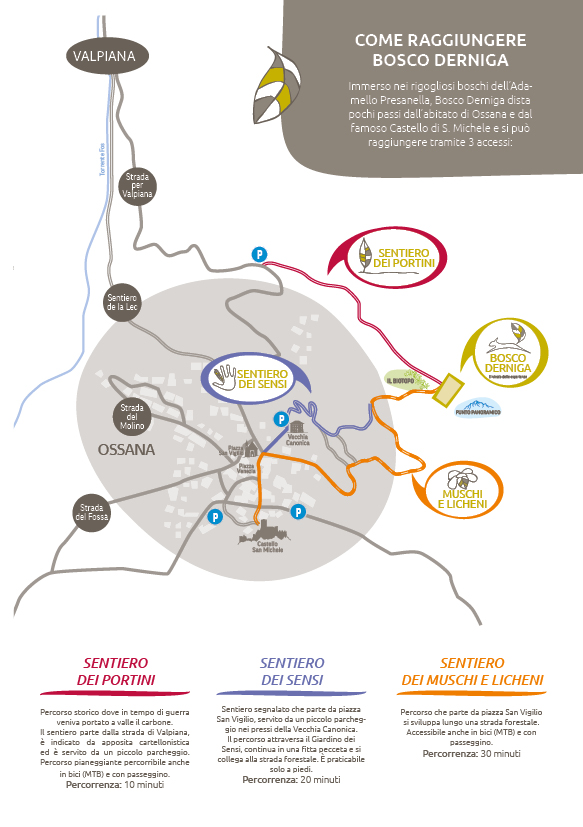 Mappa dei sentieri
